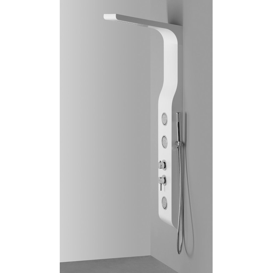 Aqualine - Painel de duche YUKI branco mate