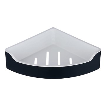 Aqualine - Prateleira de canto para chuveiro SAMBA 21,8x30 cm preta