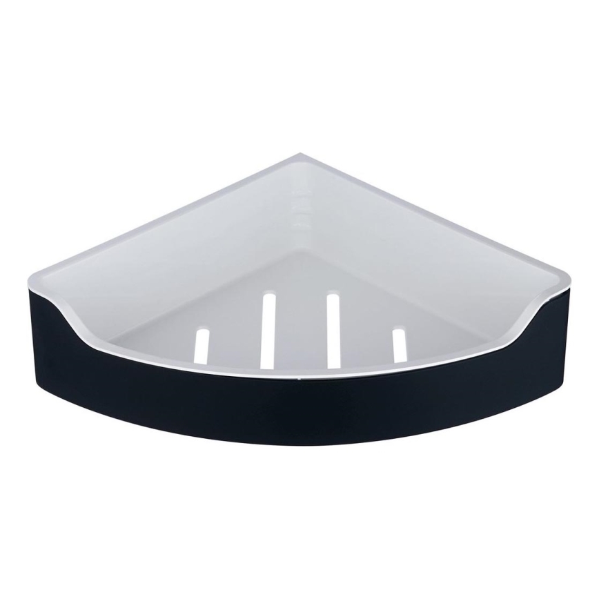 Aqualine - Prateleira de canto para chuveiro SAMBA 21,8x30 cm preta