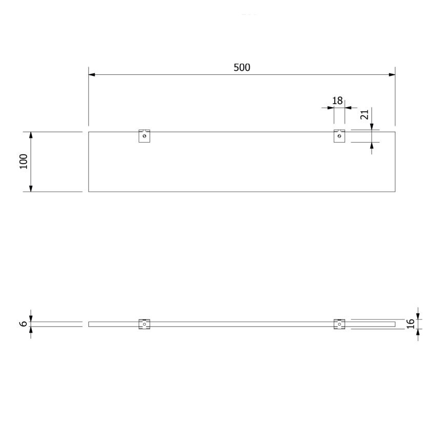 Aqualine - Prateleira de parede SAMBA 50 cm