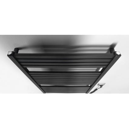 Aqualine - Radiador elétrico para banheiro TONDI-E 400W 97x60 cm preto fosco
