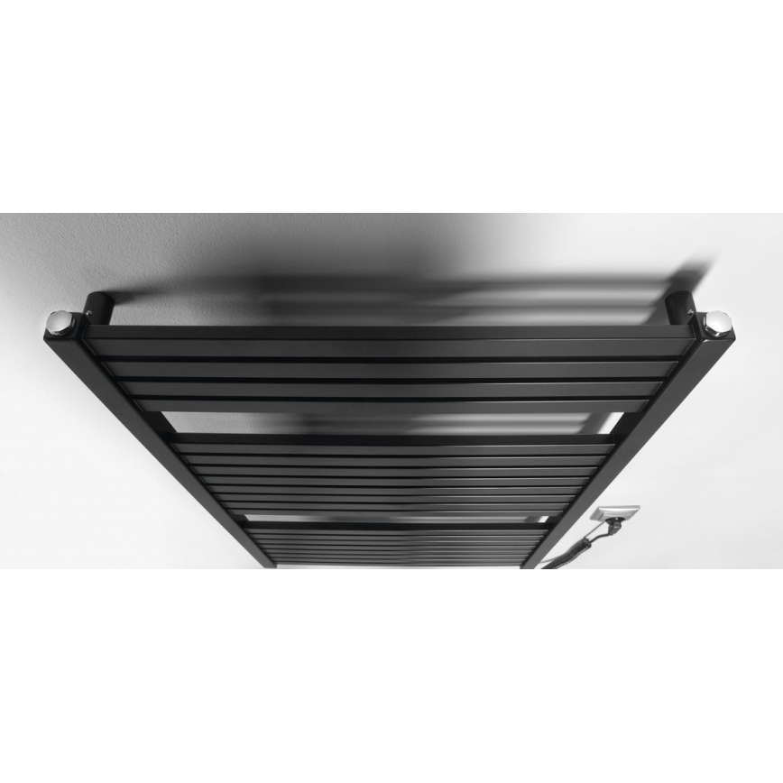 Aqualine - Radiador elétrico para banheiro TONDI-E 400W 97x60 cm preto fosco