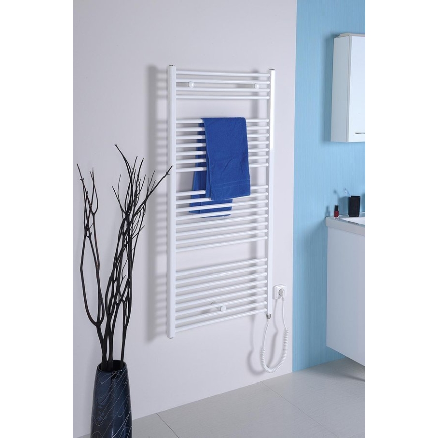 Aqualine - Radiador elétrico para casa de banho DIRECT-E 300W 96x45 cm branco