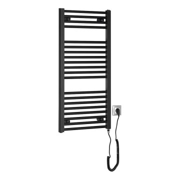 Aqualine - Radiador elétrico para casa de banho DIRECT-E 300W 96x45 cm preto fosco