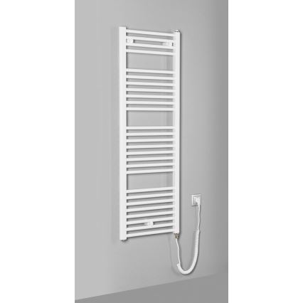 Aqualine - Radiador elétrico para casa de banho DIRECT-E 400W/230V 132 cm branco direito