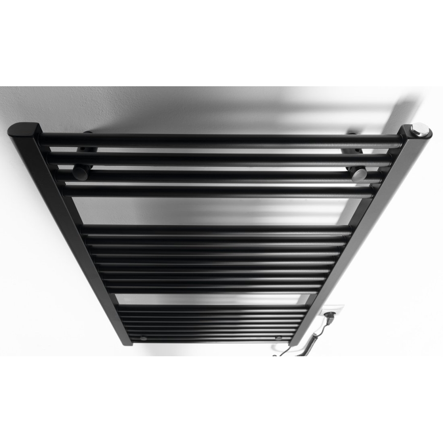 Aqualine - Radiador elétrico para casa de banho DIRECT-E 400W 96x60 cm preto mate