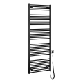 Aqualine - Radiador elétrico para casa de banho DIRECT-E 800W 168x60 cm preto mate