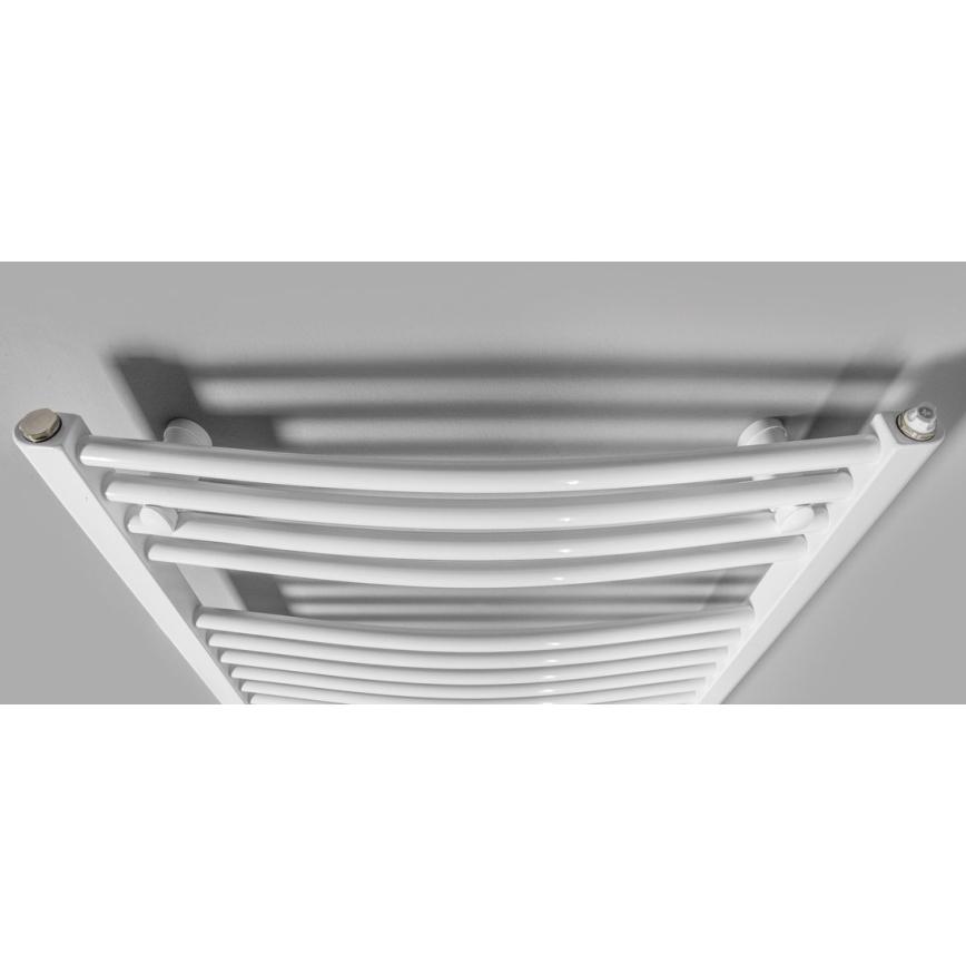 Aqualine - Radiador elétrico para casa de banho ORBIT-E 600W 132x60 cm branco, formato redondo