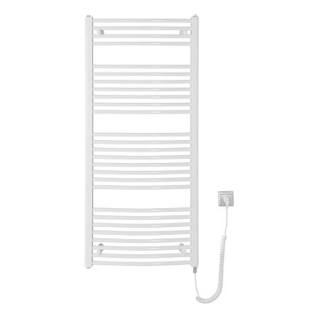 Aqualine - Radiador elétrico para casa de banho ORBIT-E 600W/230V 132 cm branco redondo