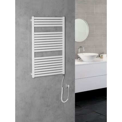 Aqualine - Radiador elétrico para casa de banho TONDI-E 400W 97x60 cm, branco