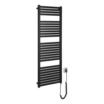 Aqualine - Radiador elétrico para casa de banho TONDI-E 500W 133x45 cm preto mate