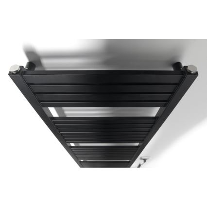 Aqualine - Radiador elétrico para casa de banho TONDI-E 500W/230V 133 cm mate preto direito