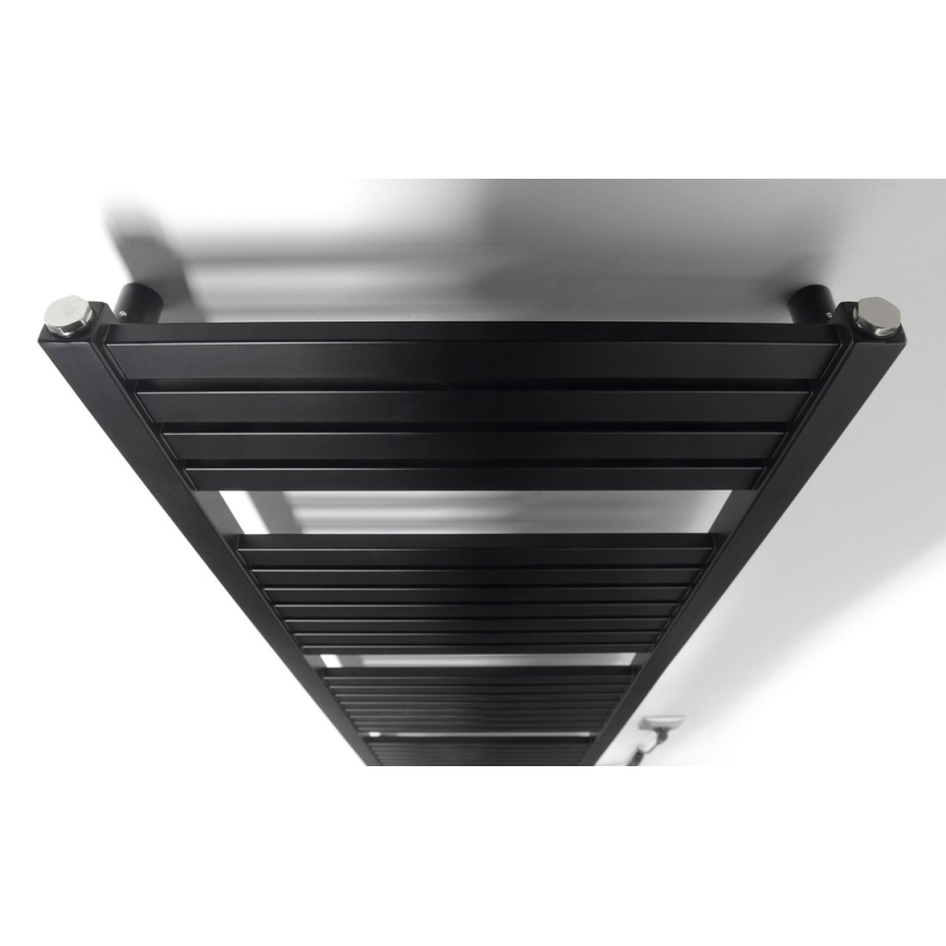 Aqualine - Radiador elétrico para casa de banho TONDI-E 500W/230V 133 cm mate preto direito