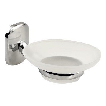 Aqualine - Saboneteira de parede RUMBA leitoso copo/cromado brilhante