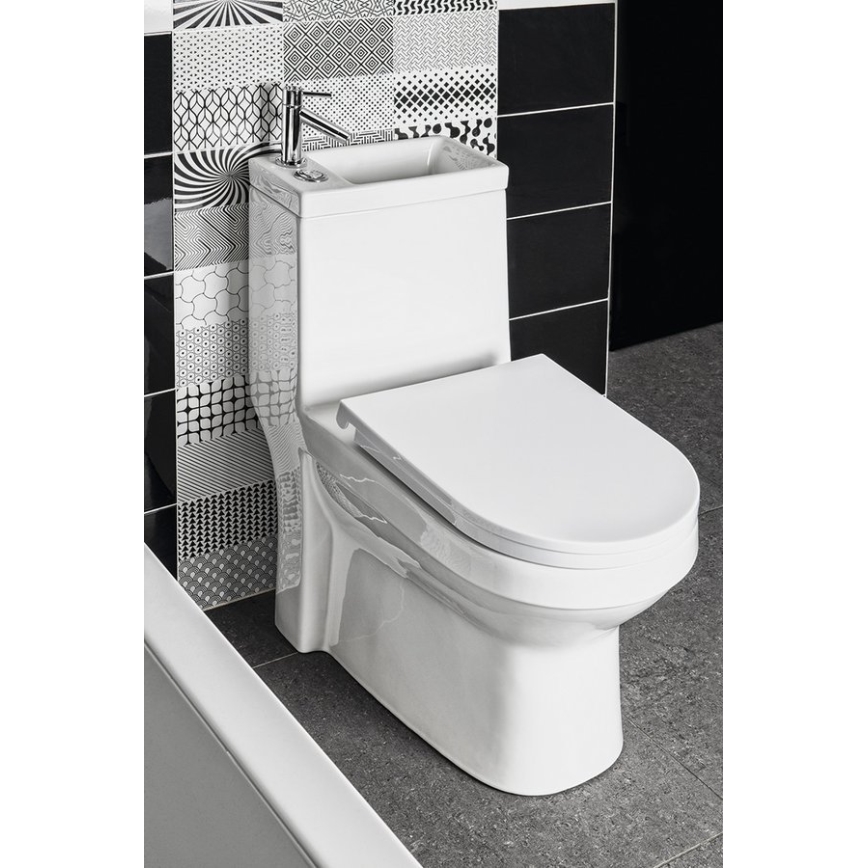 Aqualine - sanita combinada com lavatório HYGIE cerâmica/branco