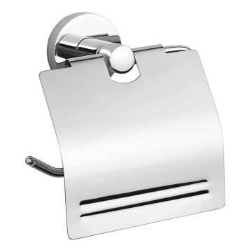 Aqualine - Suporte de papel higiénico com capa SAMBA cromado brilhante