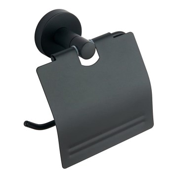 Aqualine - Suporte de papel higiénico com capa SAMBA preto