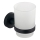 Aqualine - Suporte de parede para escova de dentes SAMBA leitoso copo/mate preto