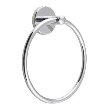 Aqualine - Suporte de parede para toalha SAMBA diâmetro 15,5 cm cromado brilhante