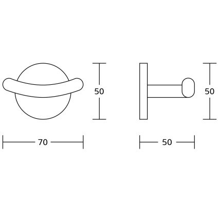 Aqualine - Suporte de parede para toalha SAMBA preto