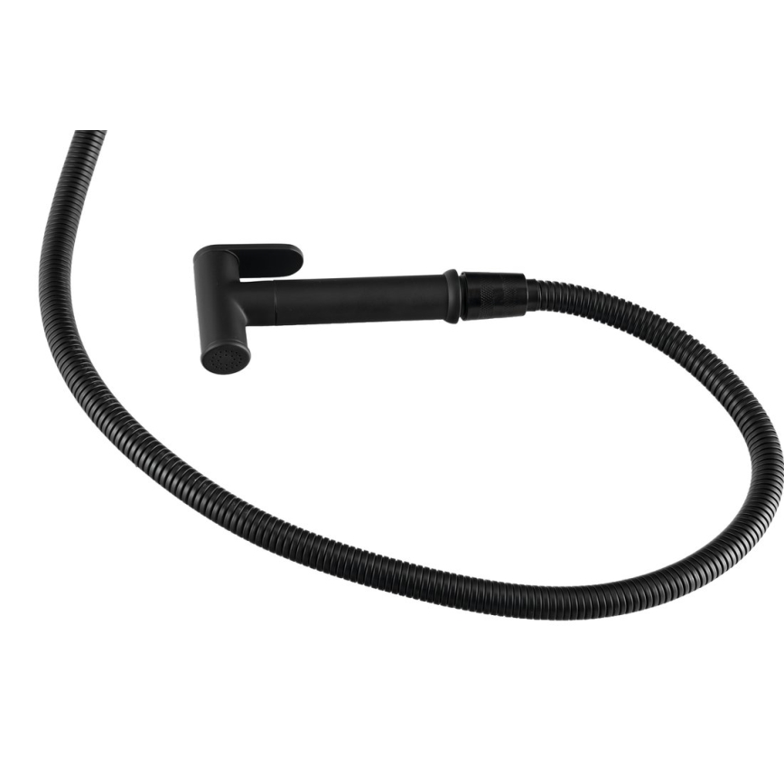 Aqualine - Torneira de bidé com chuveiro para instalação embutida mate preto