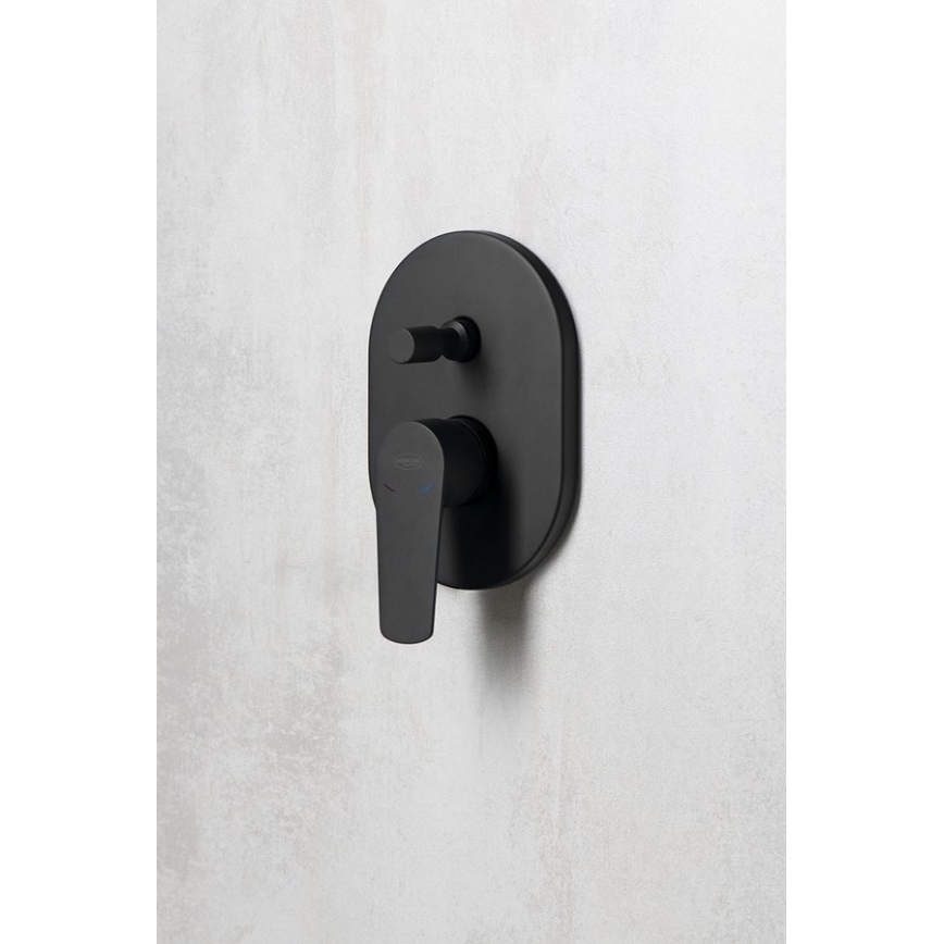 Aqualine - Torneira de duche para instalação embutida LOTTA mate preto