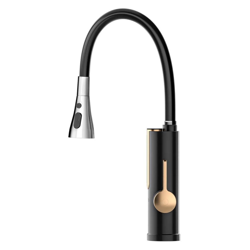 Aquecedor de água instantâneo com ecrã LED 3000W/230V IPX4 preto/dourado