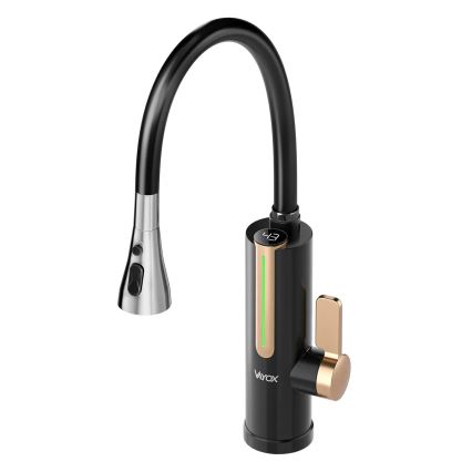 Aquecedor de água instantâneo com ecrã LED 3000W/230V IPX4 preto/dourado