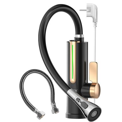 Aquecedor de água instantâneo com ecrã LED 3000W/230V IPX4 preto/dourado