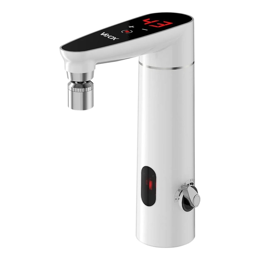 Aquecedor de água instantâneo tátil com sensor e display LED 3000W/230V IPX4 branco