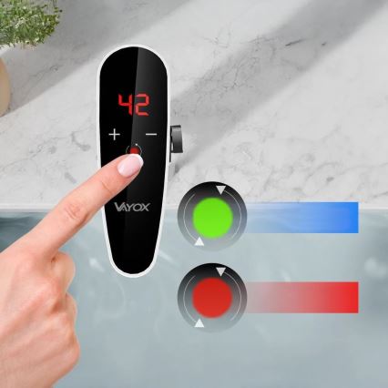 Aquecedor de água instantâneo tátil com sensor e display LED 3000W/230V IPX4 branco