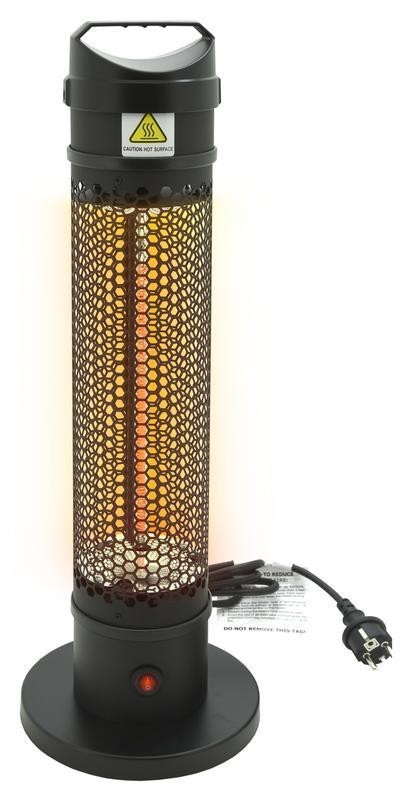 Aquecedor de chão por infravermelhos 1000W/230V IP44 preto