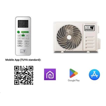 Ar condicionado 09K V1 2,6 kW 9000 BTU Wi-Fi Tuya branco + comando remoto