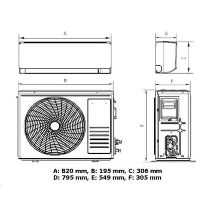 Ar condicionado 12K V1 3,65 kW 12000 BTU Wi‑Fi Tuya branco + telecomando