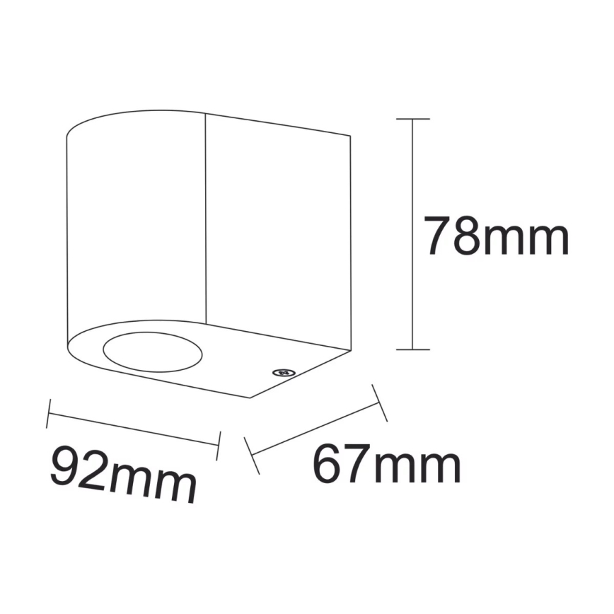 Arandela de parede exterior BOSTON 1xGU10/10W/230V IP44