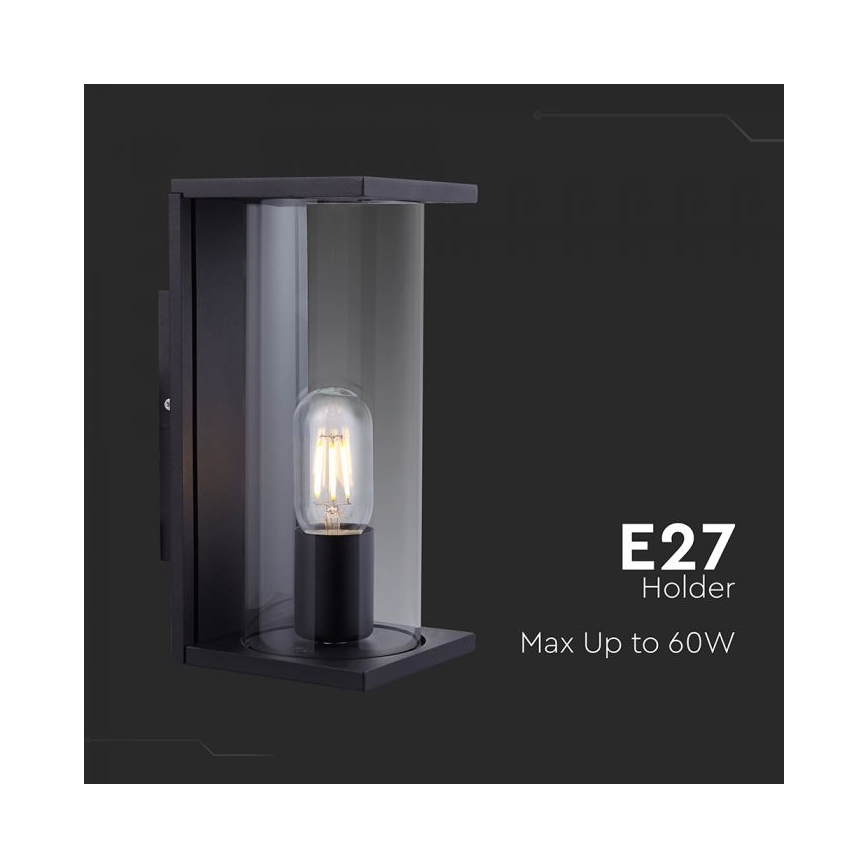 Arandela de parede para exterior 1xE27/60W/230V IP44 preta