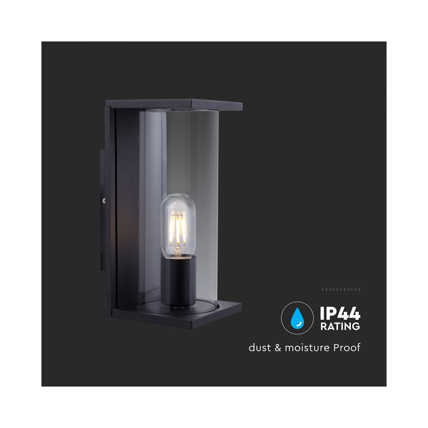 Arandela de parede para exterior 1xE27/60W/230V IP44 preta