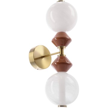 Arandela LED FLORES 2xLED/5W/230V dourado/castanho