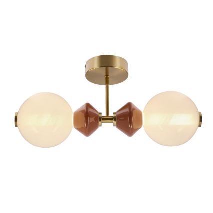 Arandela LED FLORES 2xLED/5W/230V dourado/castanho