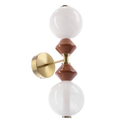 Arandela LED FLORES 2xLED/5W/230V dourado/castanho