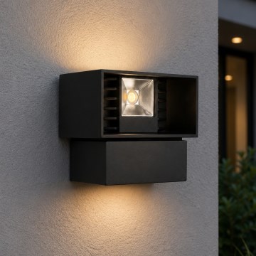 Arandela LED para exterior 6W/230V IP54 preta
