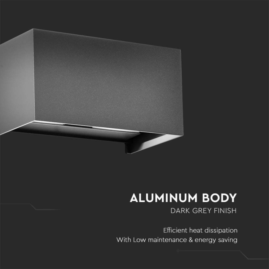 Arandela LED para exterior LED/24W/230V 4000K IP65 antracite