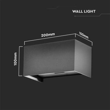 Arandela LED para exterior LED/24W/230V 4000K IP65 antracite