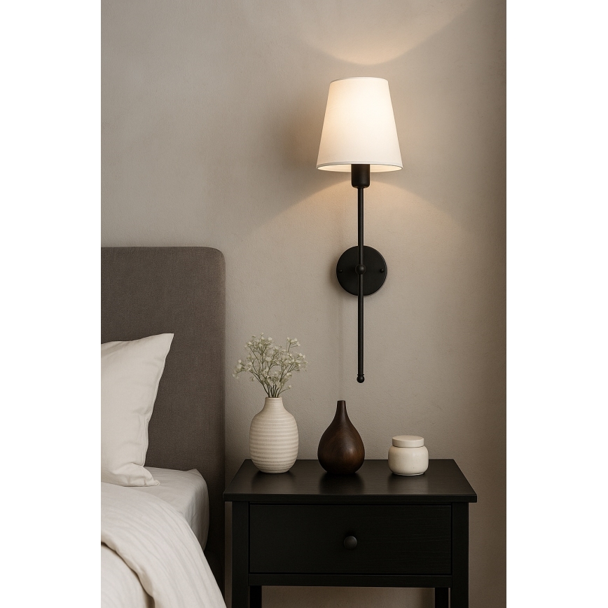 Arandela MADELA 1xE14/40W/230V branca/preta