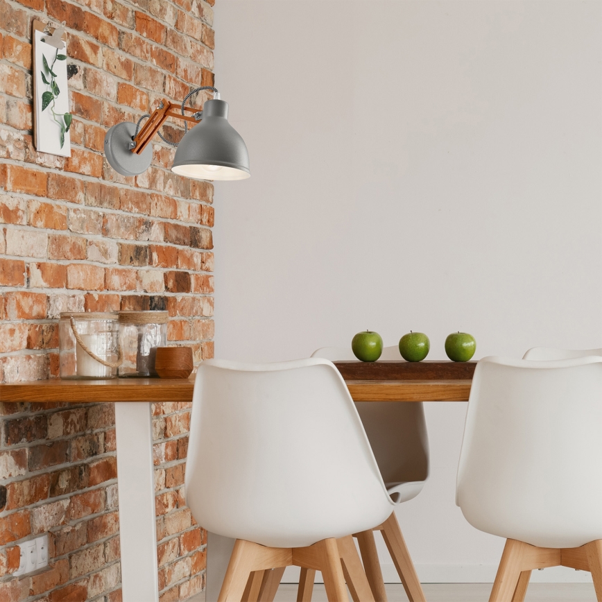 Candeeiro de parede MARCELLO 1xE27/60W/230V faia