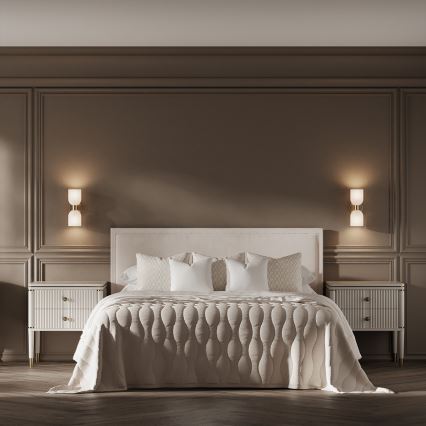 Arandela PIEGA 2xE14/10W/230V latão/branco