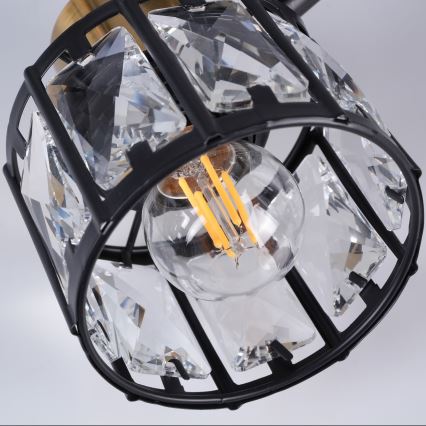 Arandela ZAHARA 1xE27/10W/230V preta