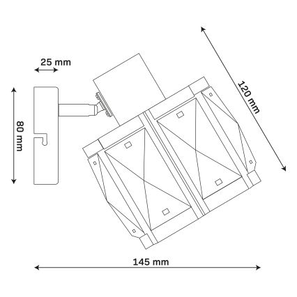 Arandela ZAHARA 1xE27/10W/230V preta