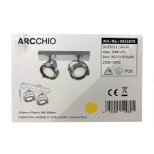 Arcchio - Foco LED com regulação MUNIN 2xES111/GU10/11,5W/230V