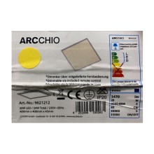 Arcchio - Iluminação de teto LED com regulação PHILIA LED/20W/230V 3000-6000K + controlo remoto